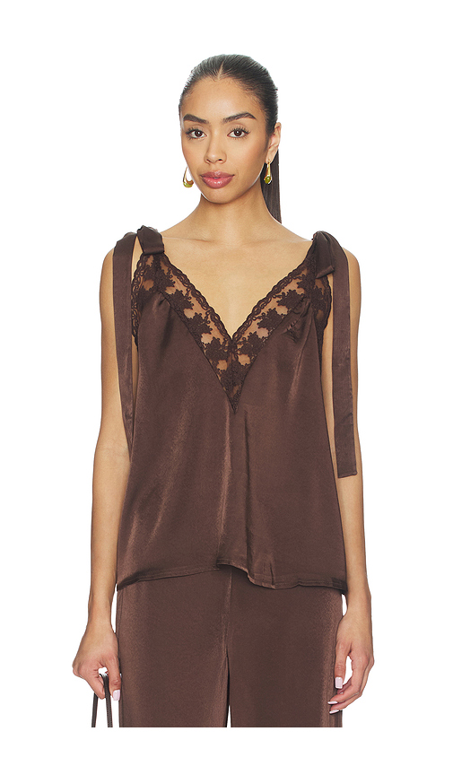 Bardot Aubrey Tie Strap Cami in Chocolate. 4. Also , 6, 8