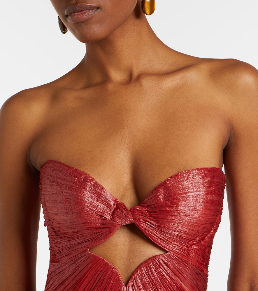 Rachel draped silk muslin bustier gown