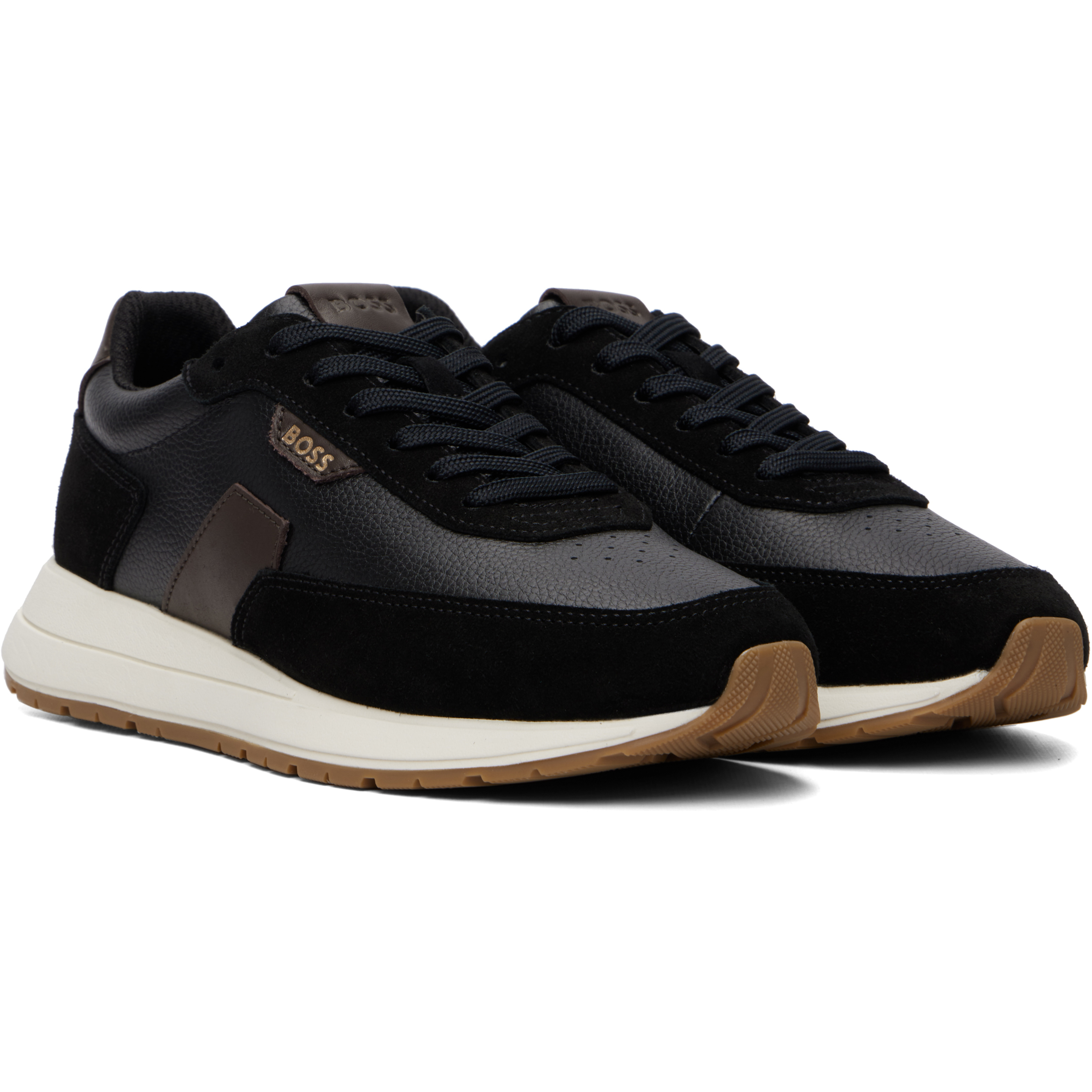 Black Leather Sneakers