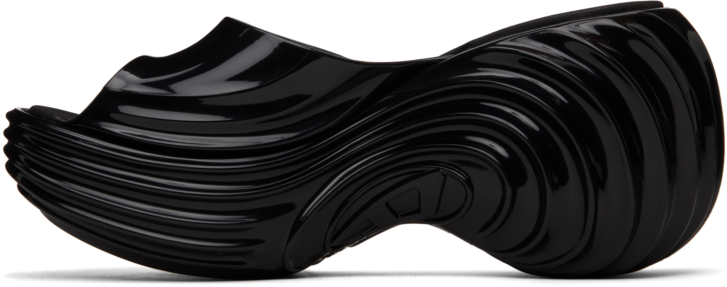 Black Melissa Edition Quantum Platform Heeled Sandals