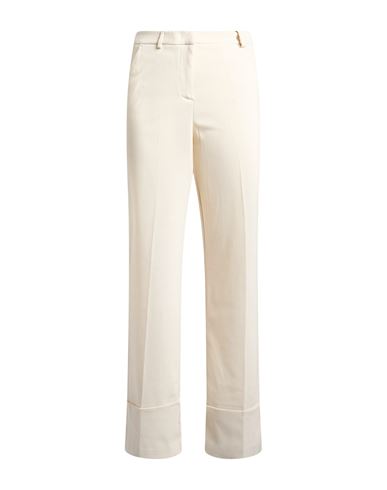 Woman Pants Cream Size 6 Polyester, Elastane