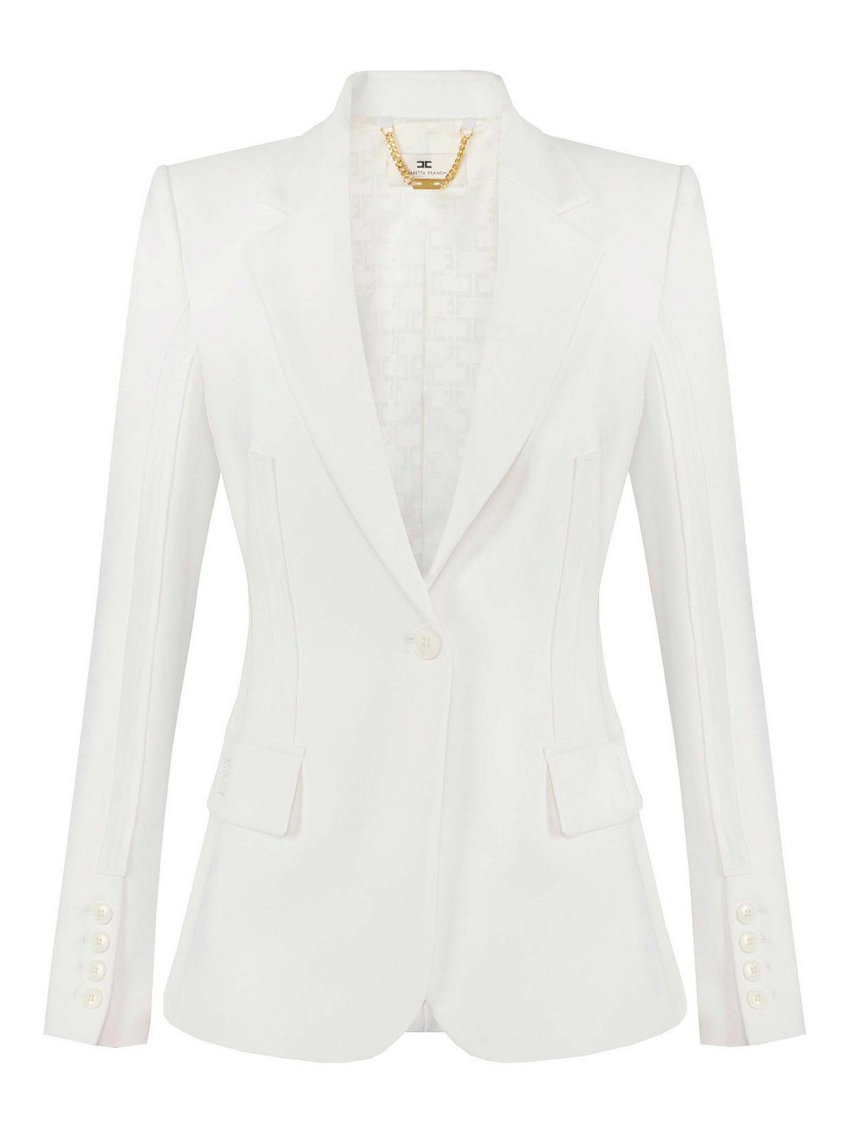 Elisabetta Franchi - jacket buttoned cuffs flap pockets notched lape