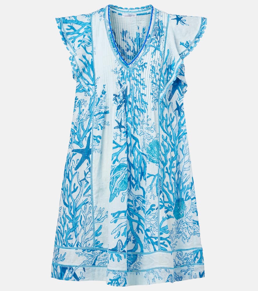 Camelia printed cotton minidress
