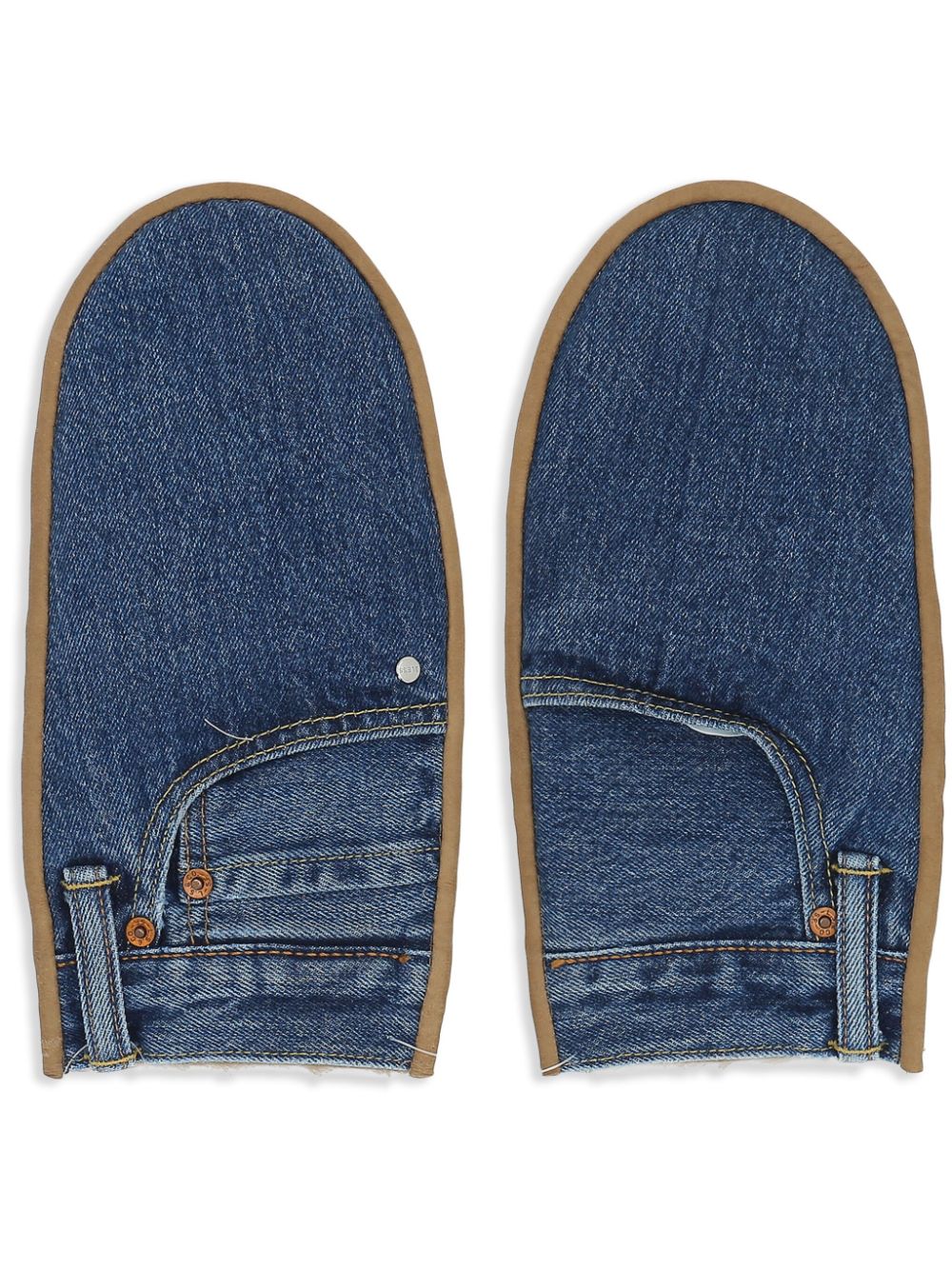 Panelled gloves - Blue