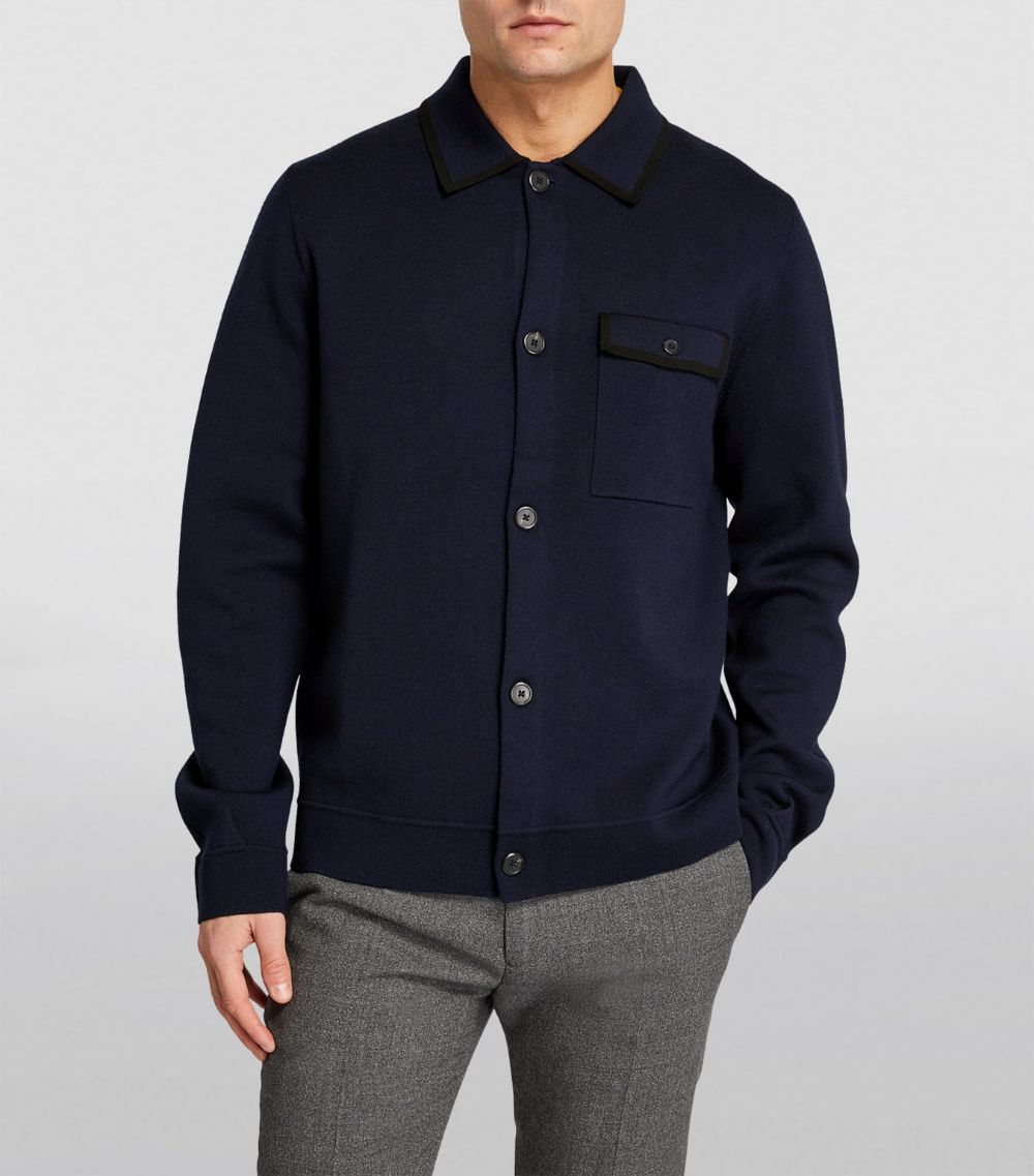 Merino-Cotton Tipped Overshirt