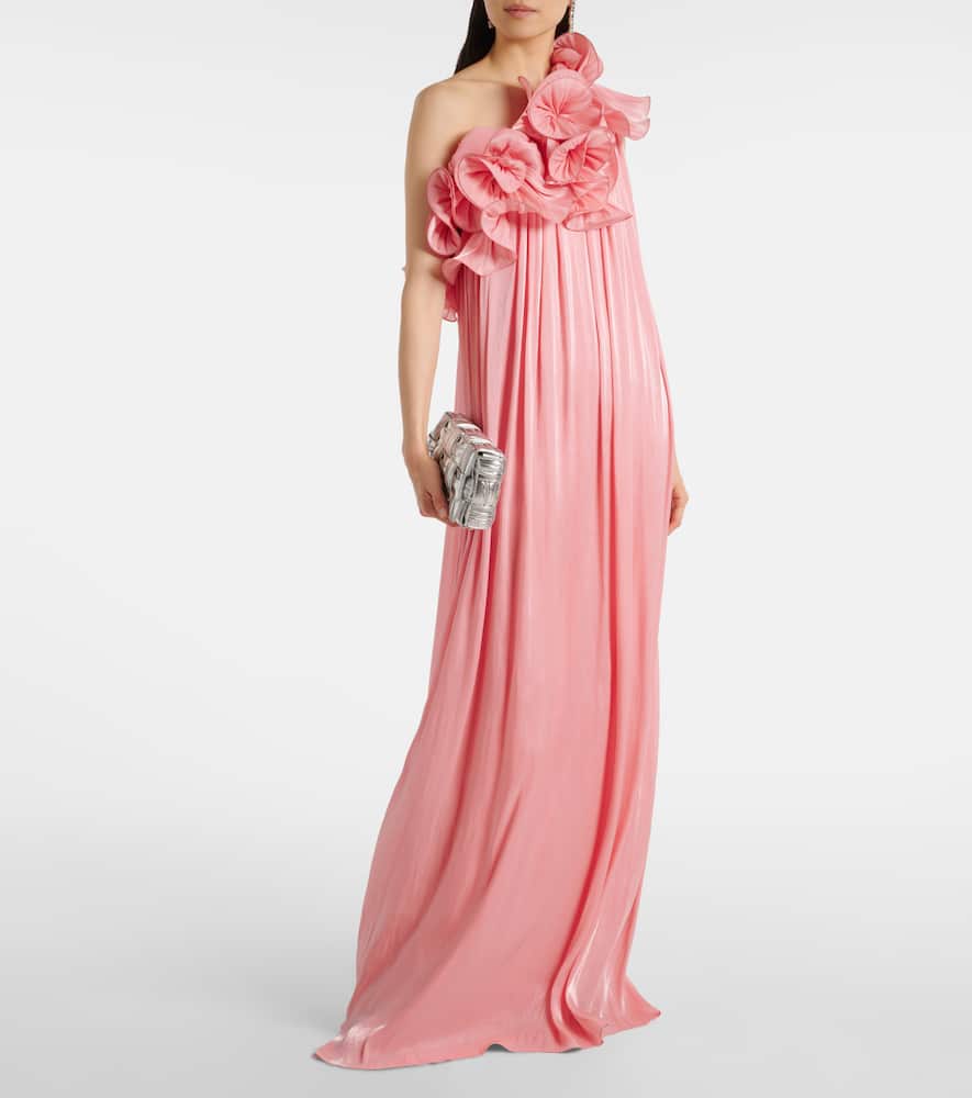 Charmain plissé georgette gown