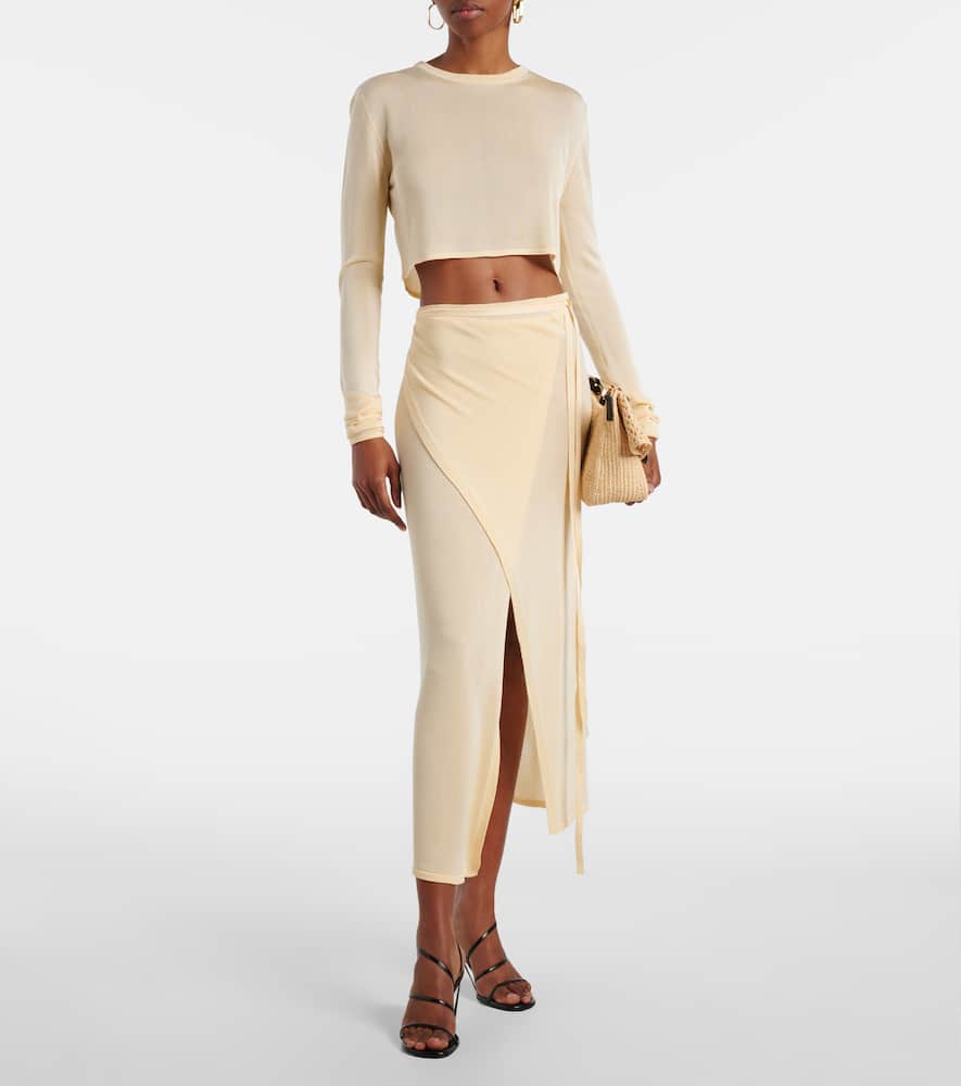 Kazel knitted cropped top