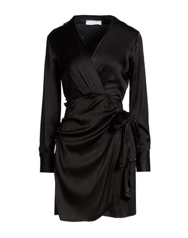 Woman Mini dress Black Size 4 Rayon, Viscose, Elastane