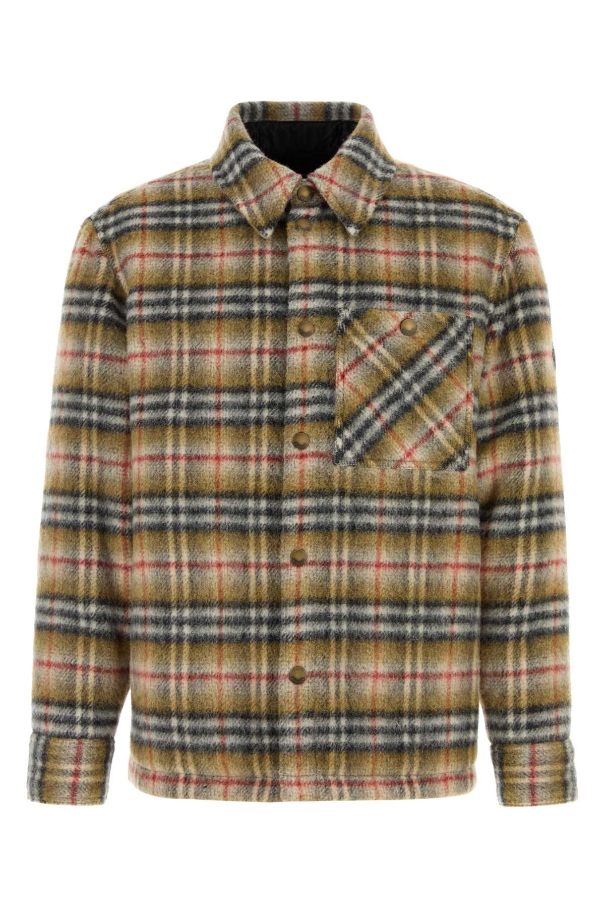 Plaid Wool Jacket — Beige