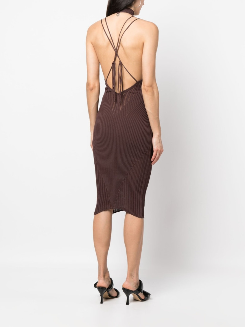 - Ribbed Midi Dress