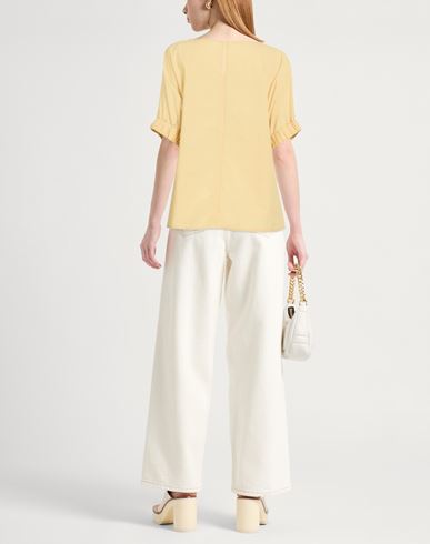 Woman Top Pastel yellow Size 2 Cotton