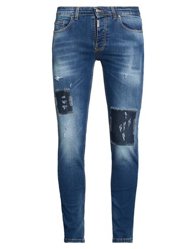 Man Jeans Blue Size 33 Cotton, Elastane