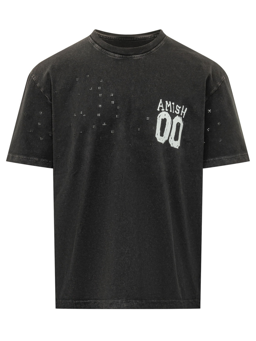 Black Graphic Crew Neck T-Shirt