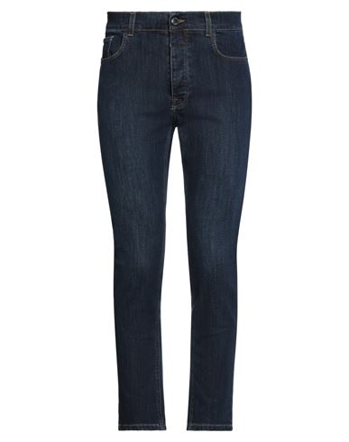 Man Jeans Blue Size 36 Cotton, Elastane
