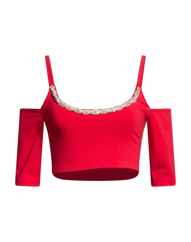 Woman Top Red Size ONESIZE Cotton, Elastane