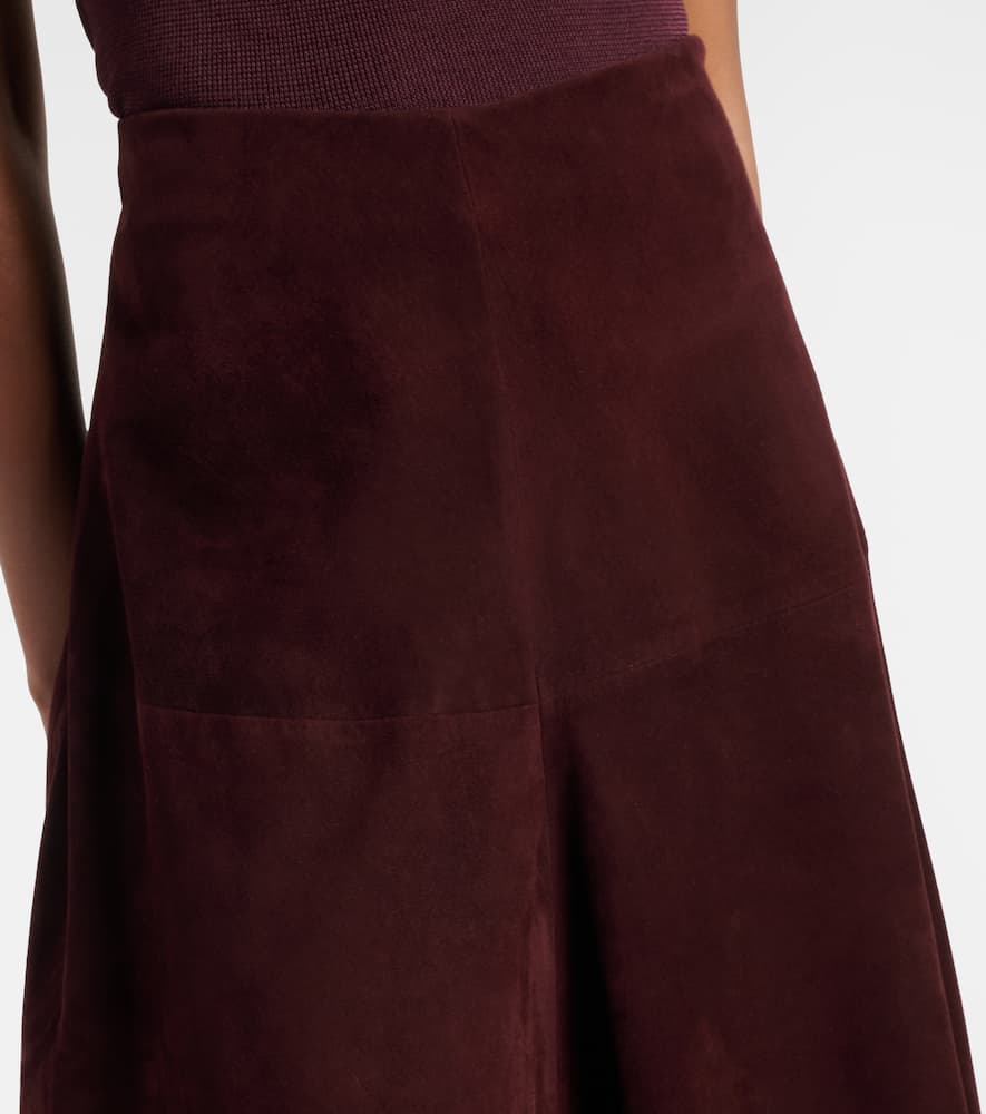Opera leather maxi skirt