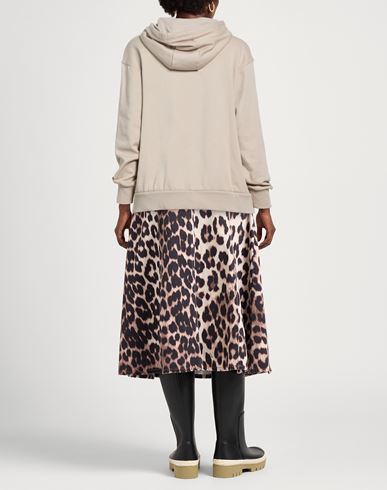 Woman Sweatshirt Sand Size M Cotton, Polyester, Elastane