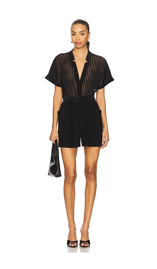 Norma Kamali KURZOVERALL GERALYN in Black. Größe XS. Also in