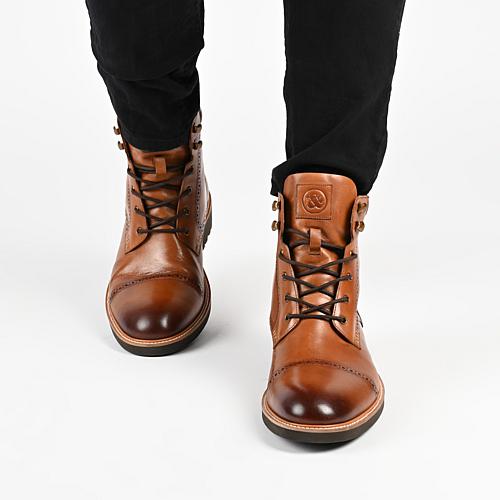 Tyrus Cap Toe Ankle Boot - Tan