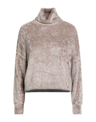 Resort Woman Turtleneck Light brown Size 2 Viscose, Polyamide