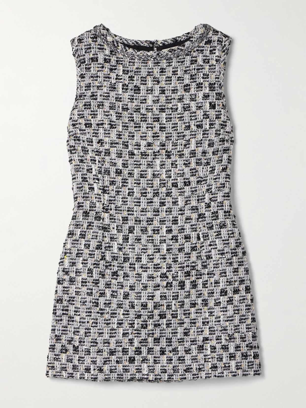 Moorgate Metallic Cotton-tweed Mini Dress - Silver