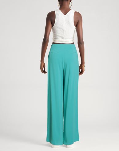 Woman Pants Turquoise Size 8 Polyester, Elastane