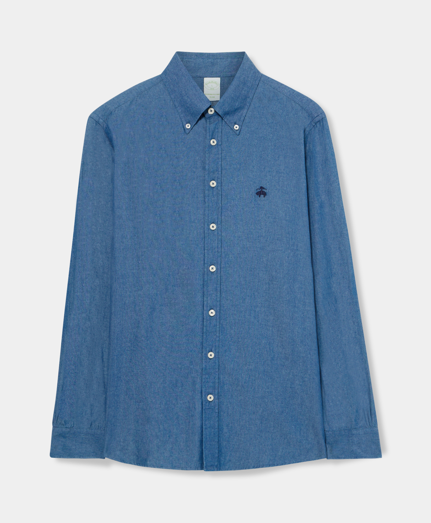 Slim Fit Denim Shirt With Button Down Collar