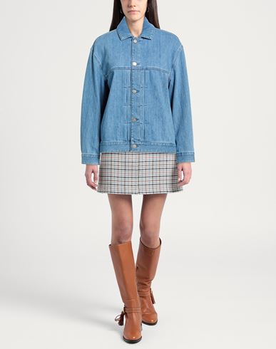 Woman Denim outerwear Blue Size M Cotton