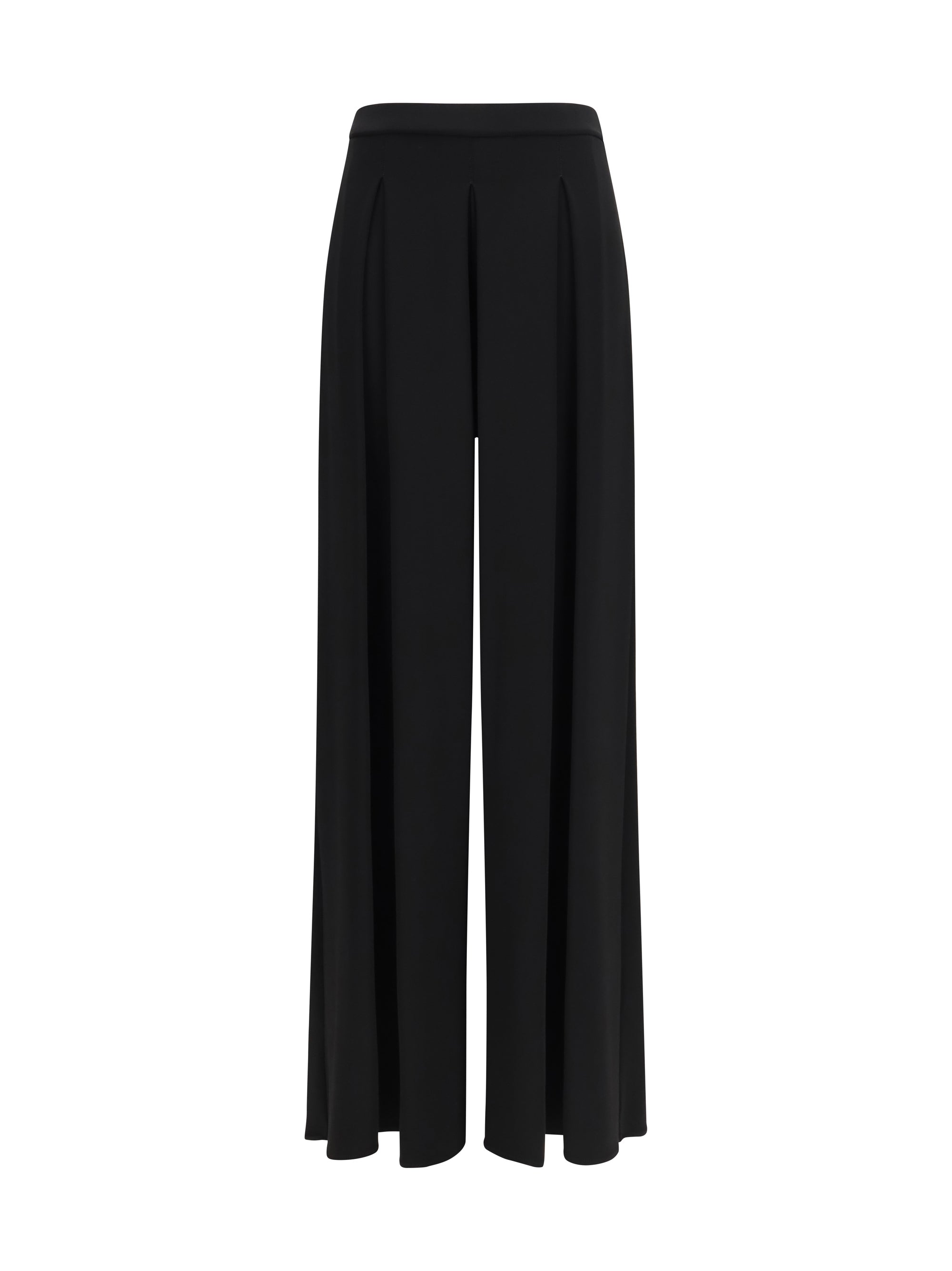 Viscose Technical Jersey Trousers — Black