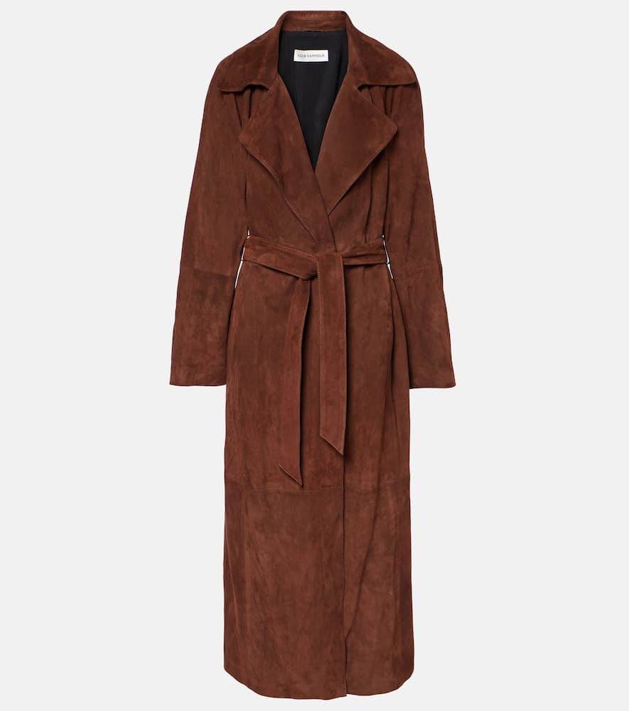 Althea suede wrap coat