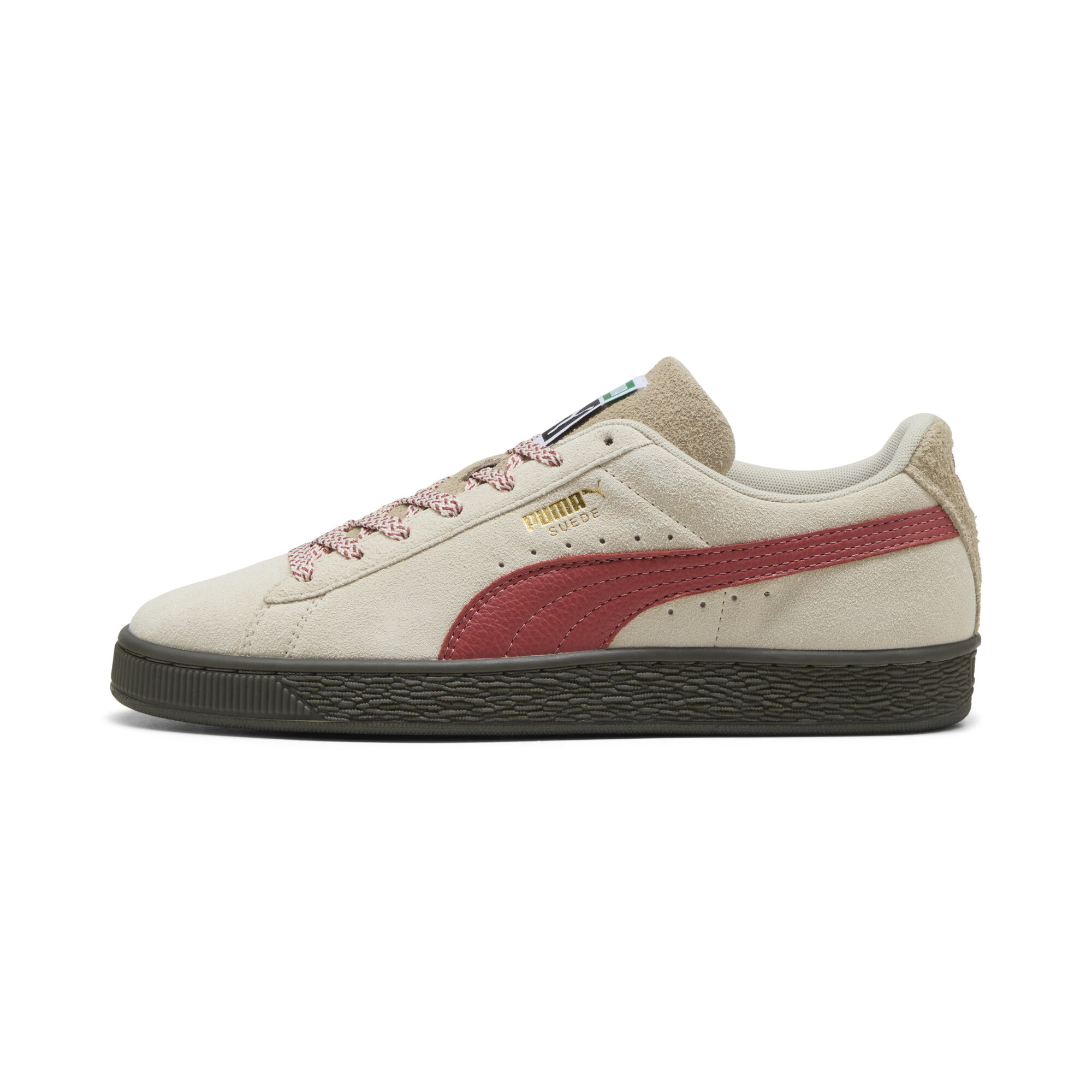 PUMA Suede Fuzzy Sneakers in White