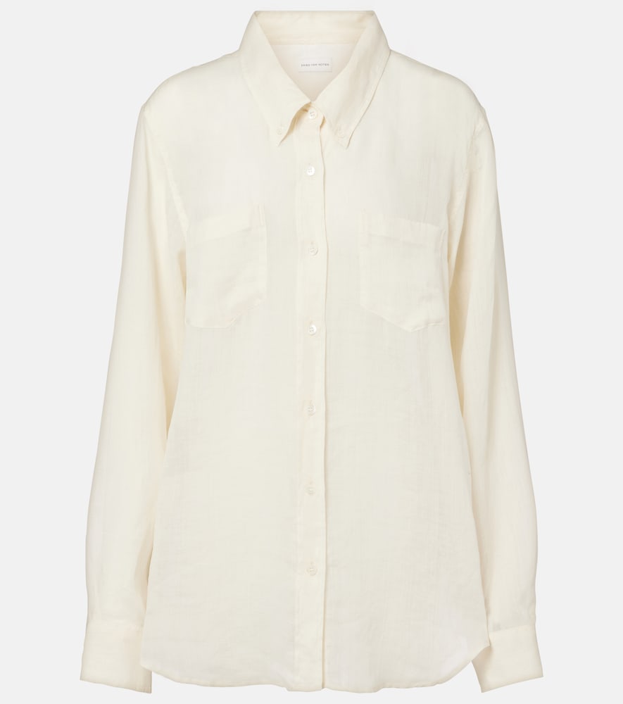 Oversized ramie shirt