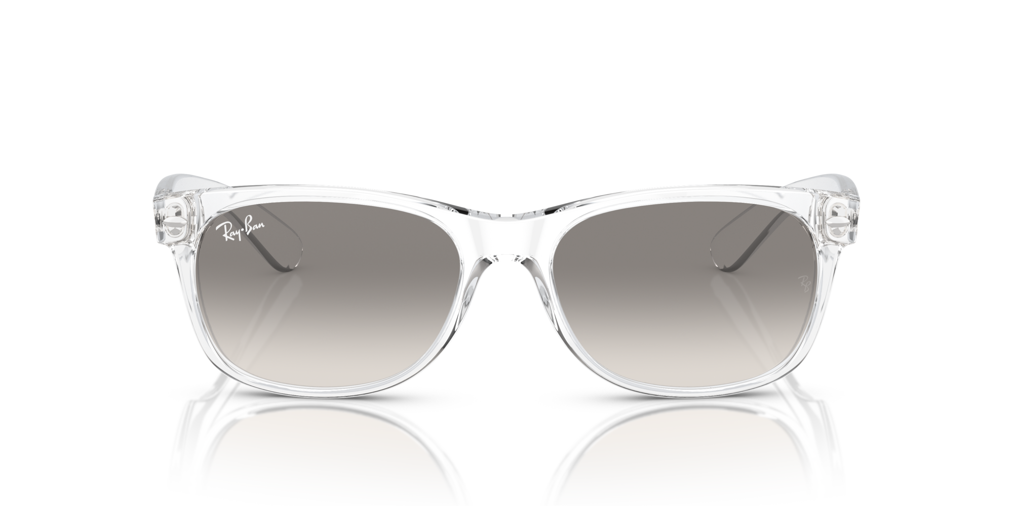 Ray - Ban Unisex Ray - Ban RB2132 NEW WAYFARER 677432 Sunglasses Nylon Transparent Grey Squared Normal Shaded