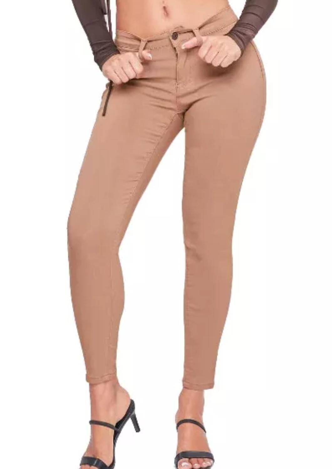 Mid-Rise Hyperstretch Skinny Jean In Almond