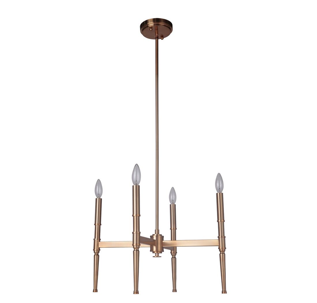 Ella 4-Light Transitional Chandelier in Satin Bra