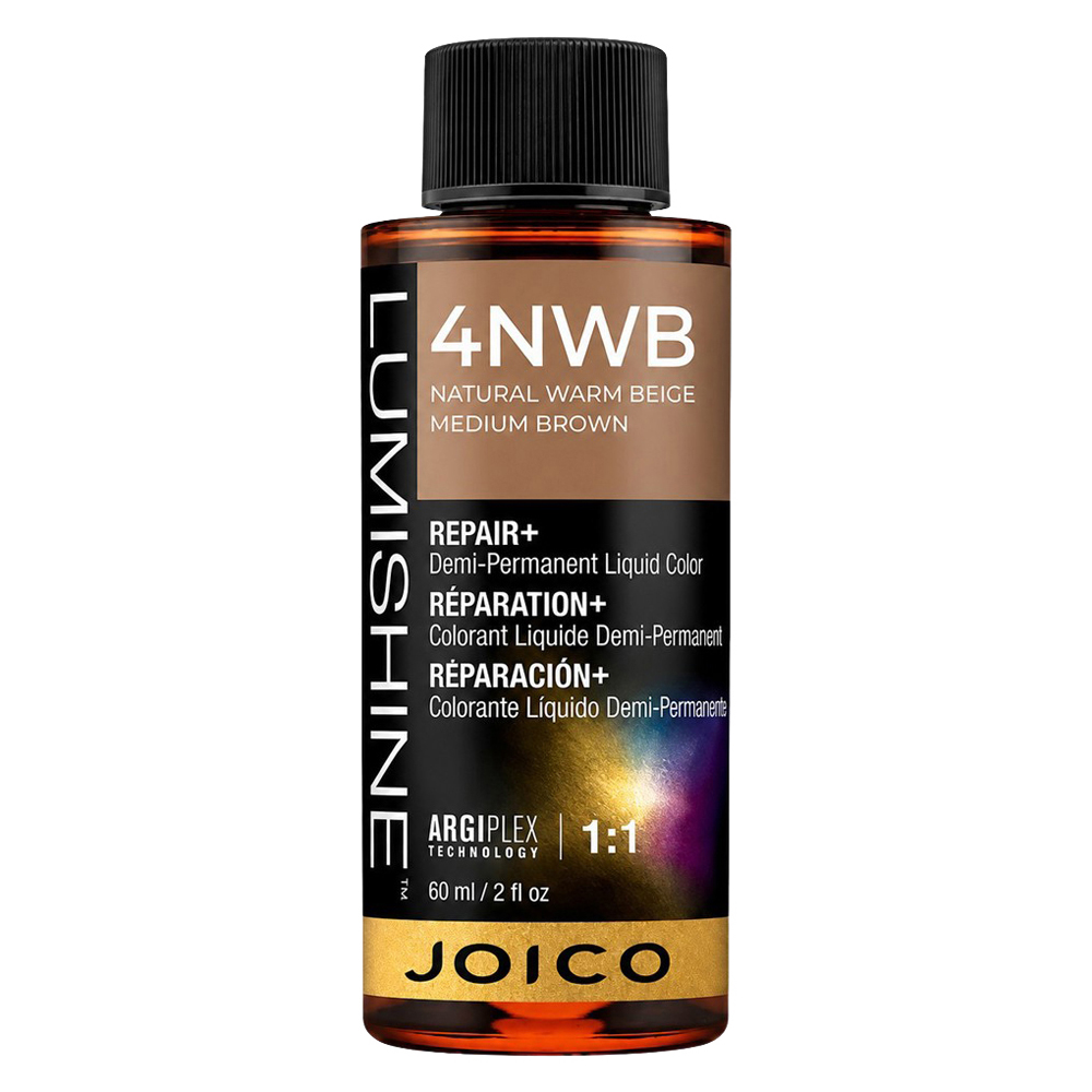LumiShine Demi-Permanent Liquid Color - 4NWB - Natural Warm Beige Medium Brown