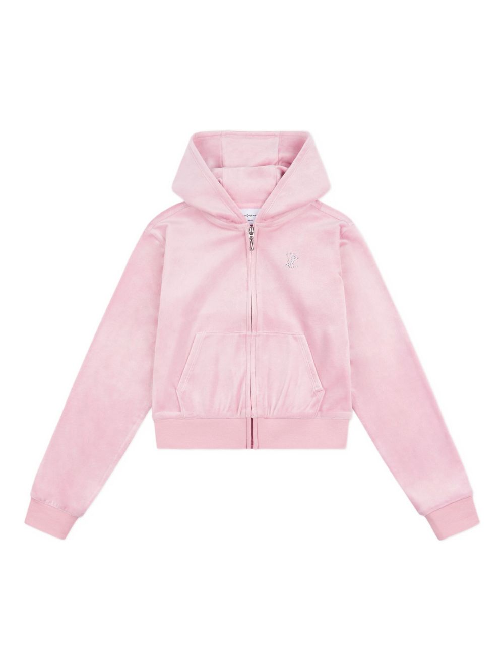 Juicy Couture Kids rhinestone-embellished zip-up hoodie - Pink