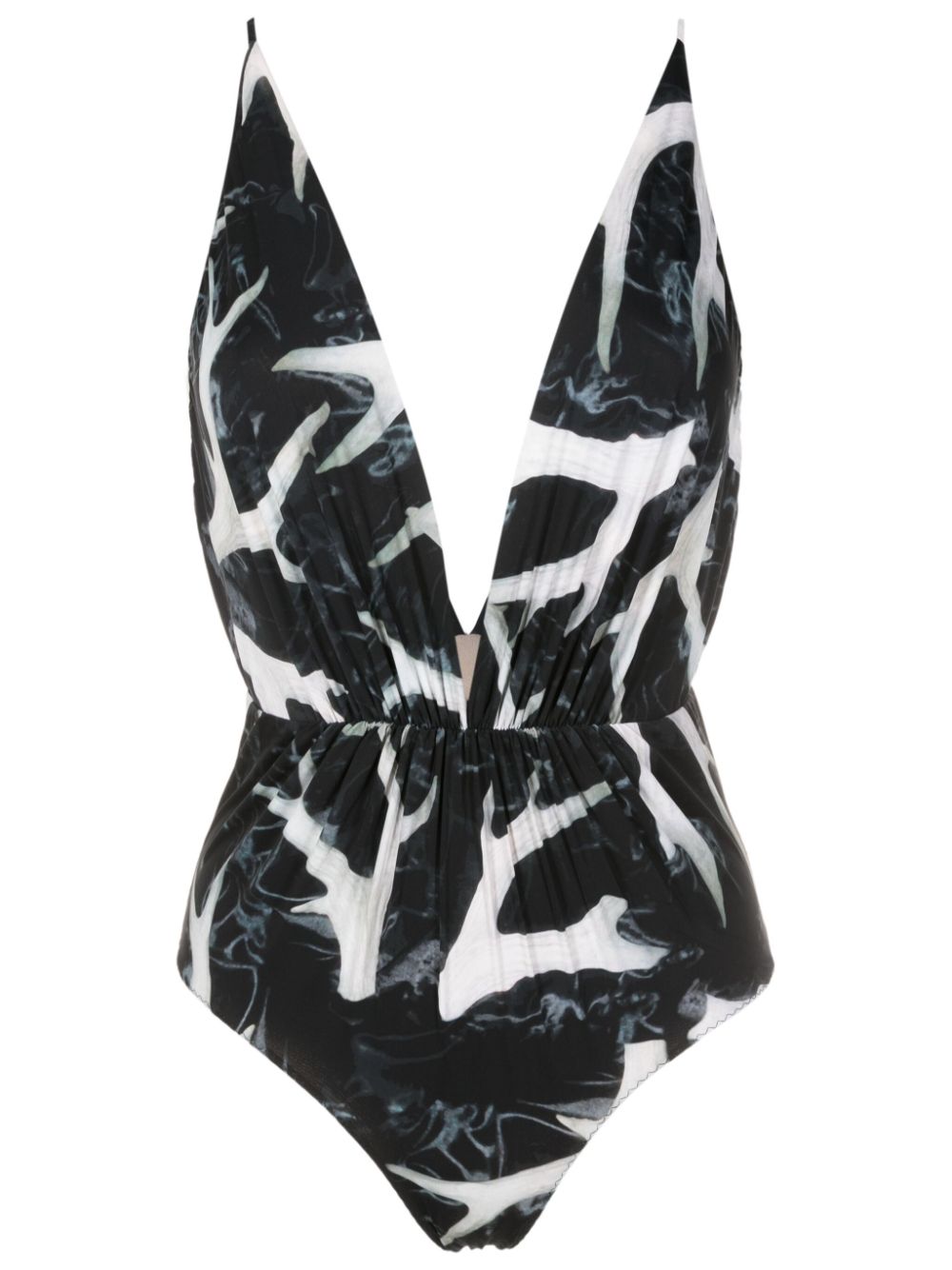 Clavert plunging swimsuit - Black