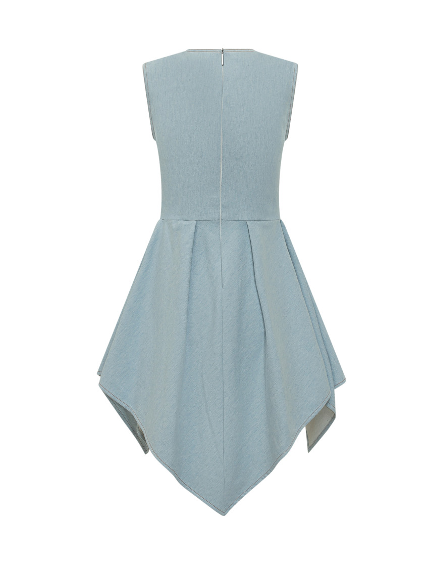 MSGM - sleeveless dress asymmetric hem seam detailing