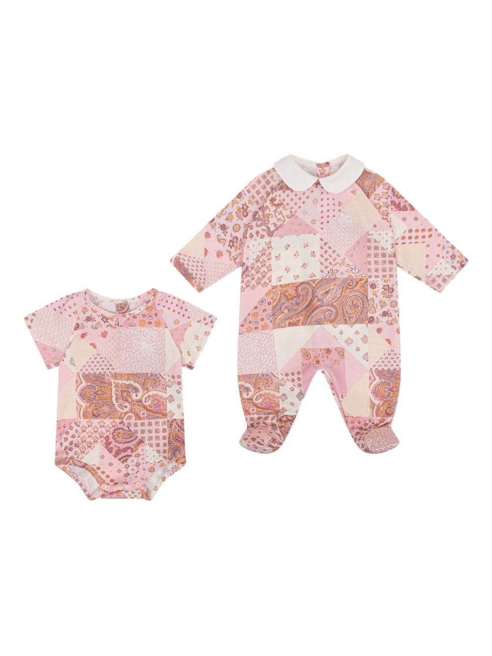 ETRO KIDS cotton babygrow set - Pink