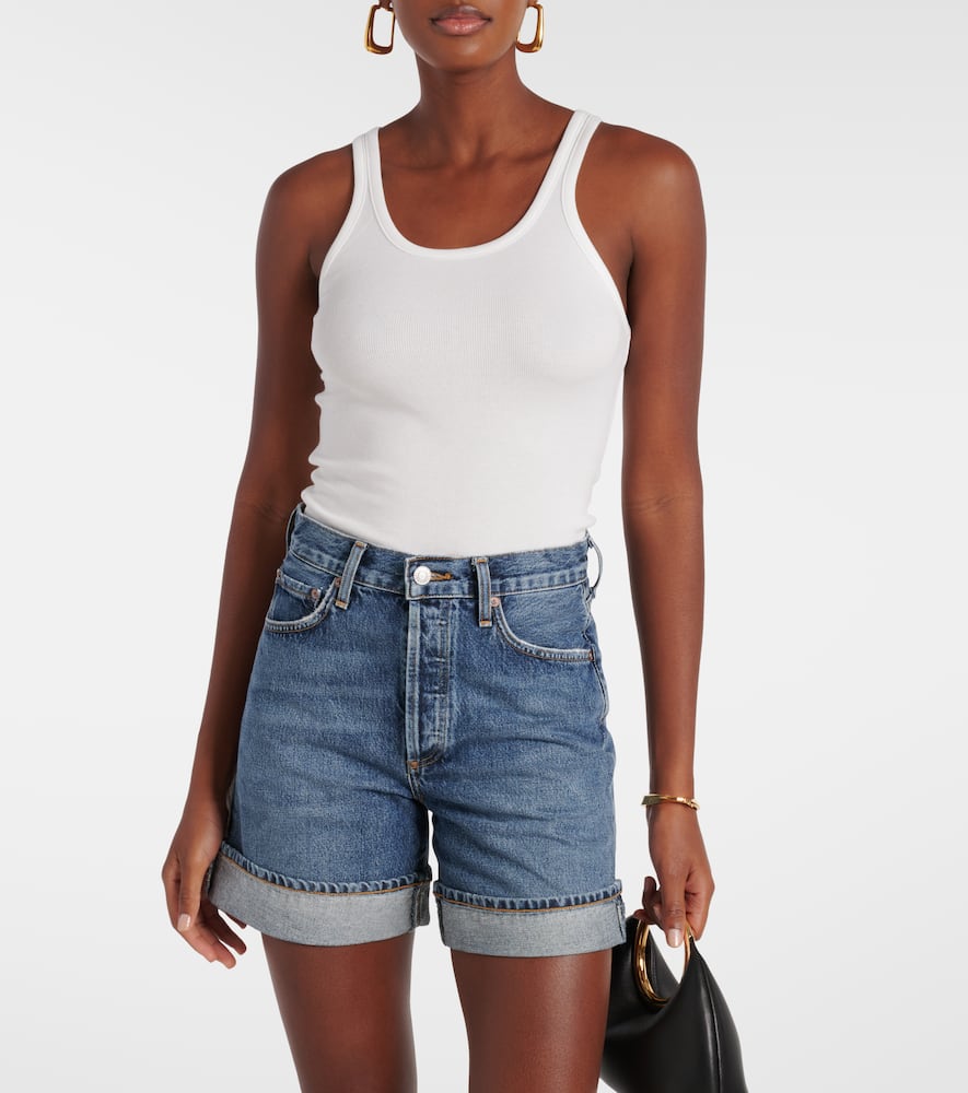 Dame high-rise denim shorts