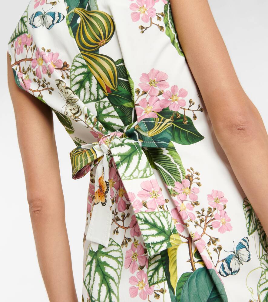 Floral cotton-blend minidress