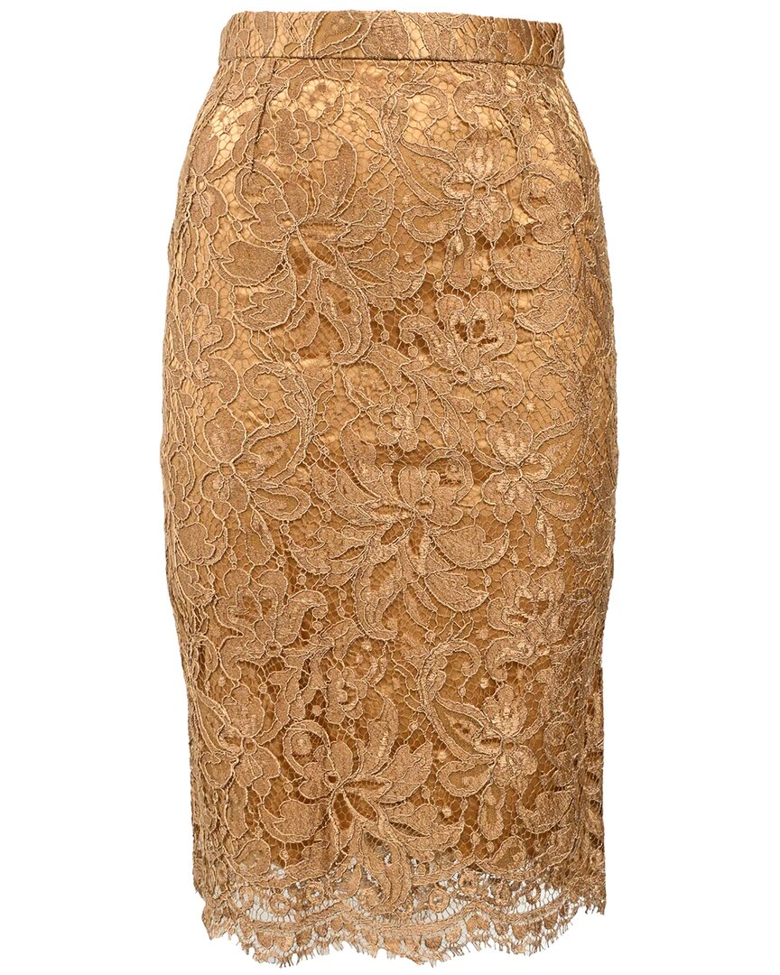 Lace Detail Midi Pencil Skirt (Authentic Pre-Loved)