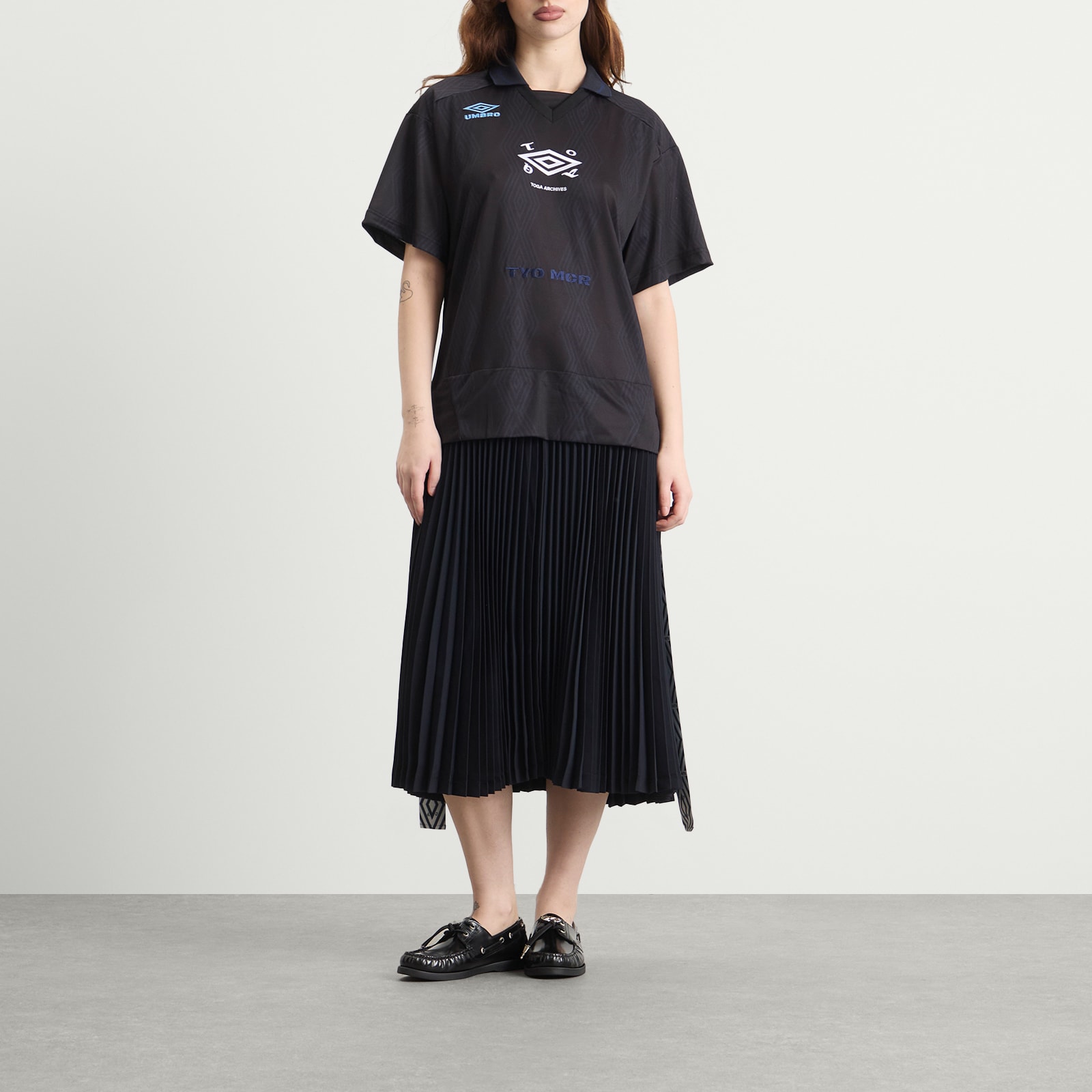 Women's TOGA x Umbro Game Shirt Dress in Black