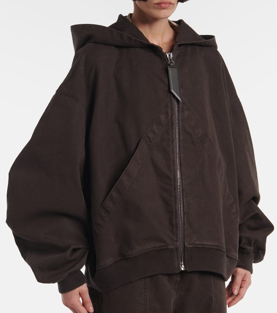 Cotton gabardine bomber jacket