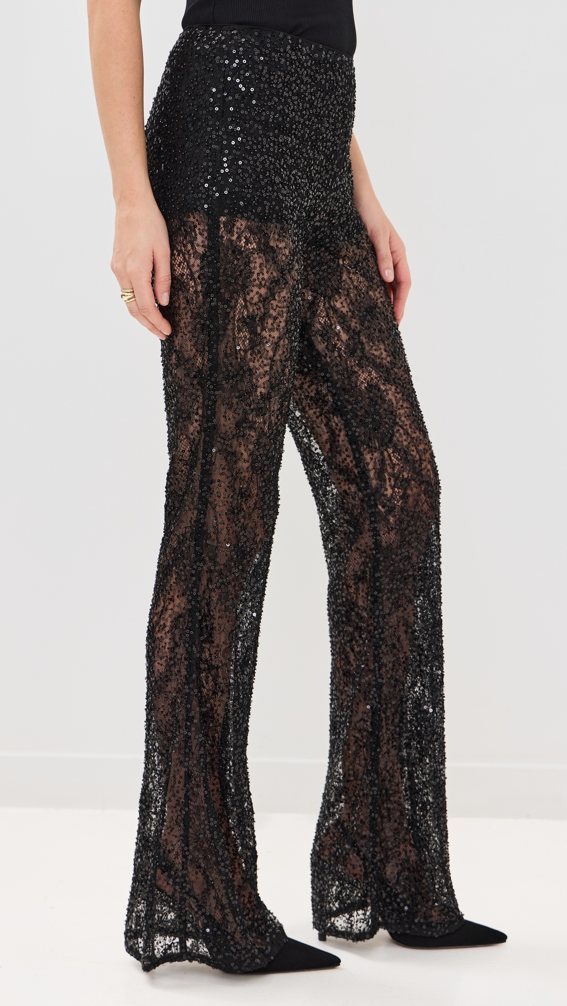 Lennon Embroidered Pants Noir