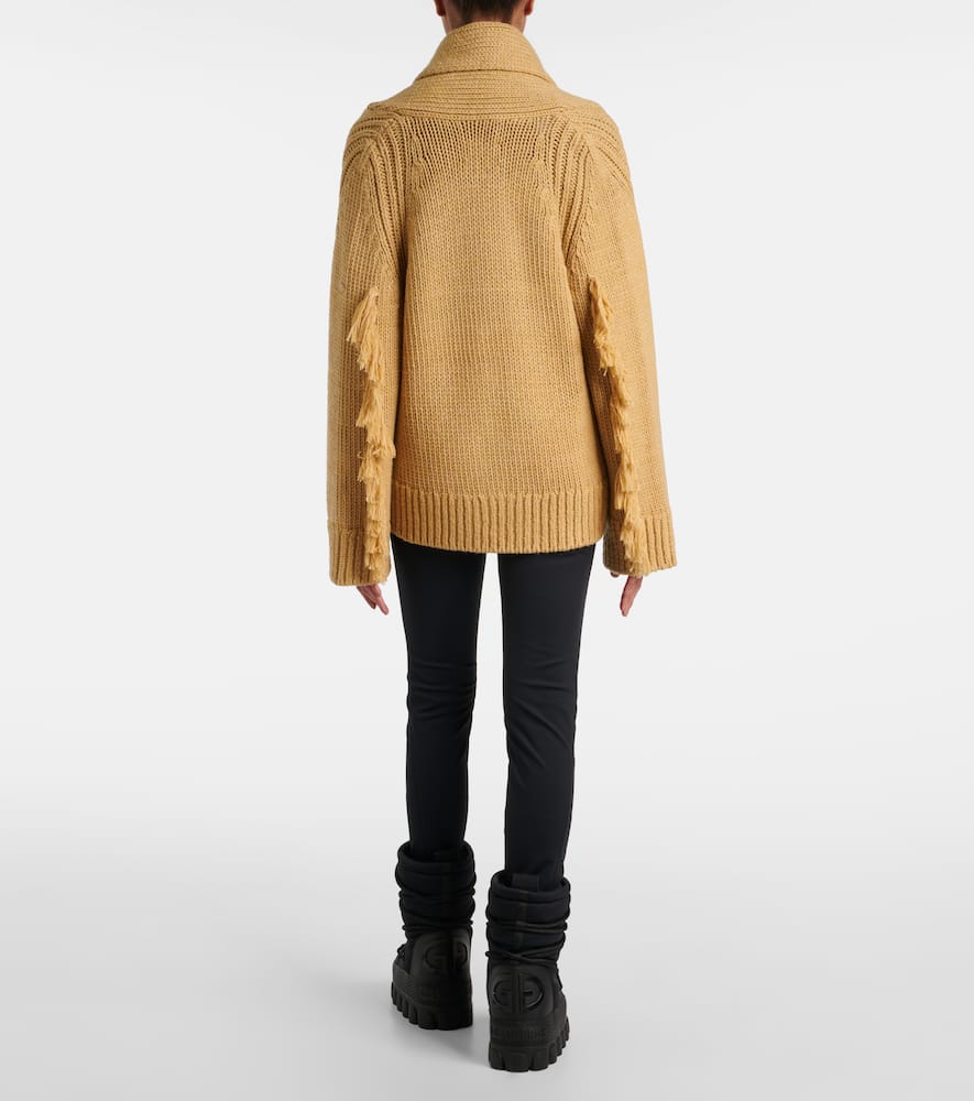 Nora intarsia wool-blend cardigan