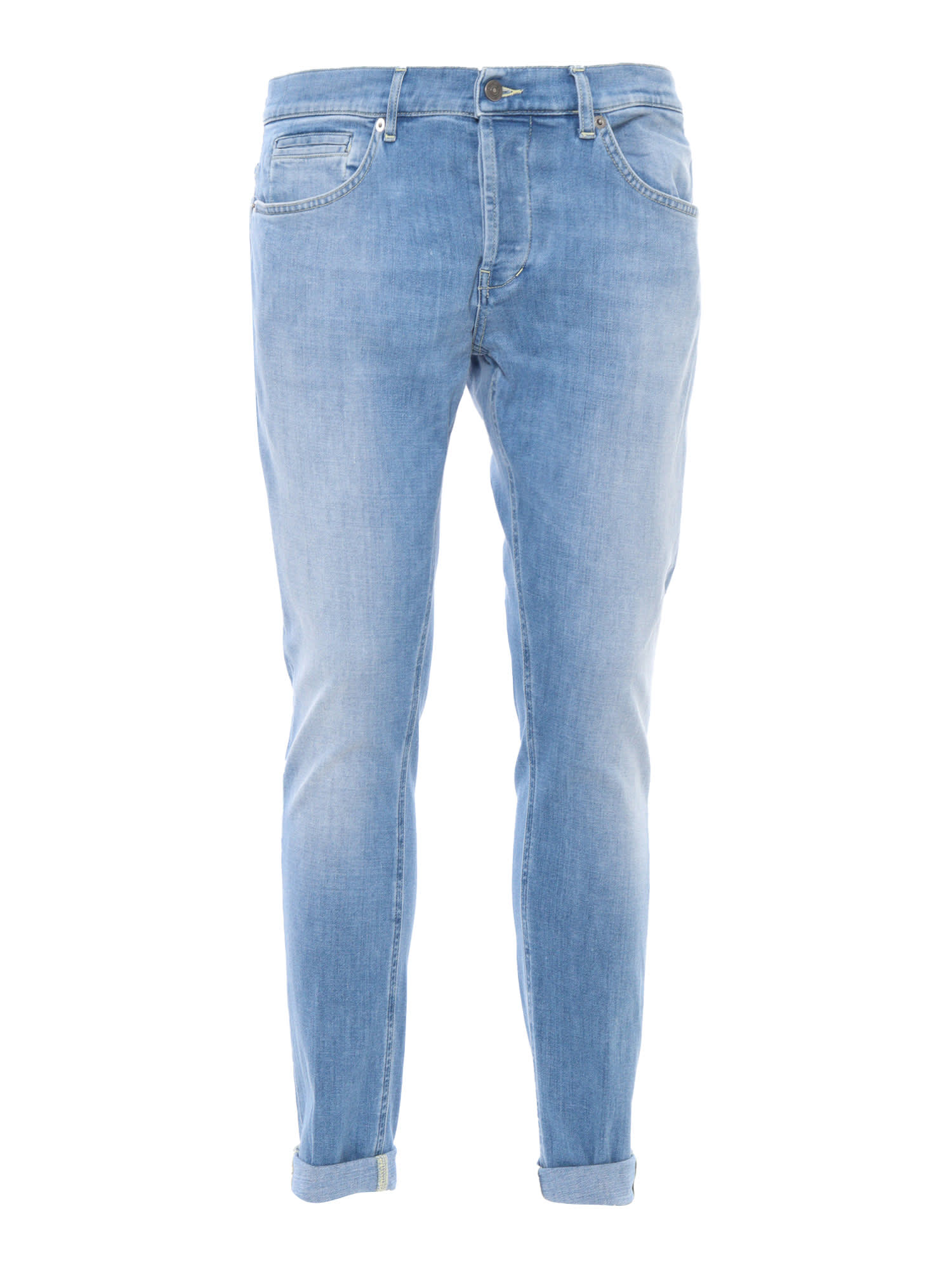 Washed Effect Light Blue Jeans