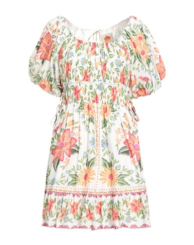 Woman Mini dress Green Size L Cotton, Viscose