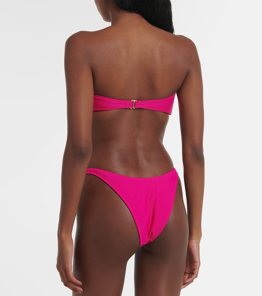Rose bandeau bikini top